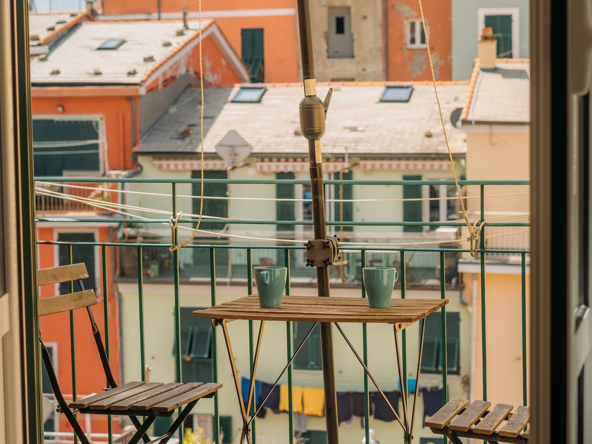 Una vista desde el balcón de uno de nuestros apartamentos.